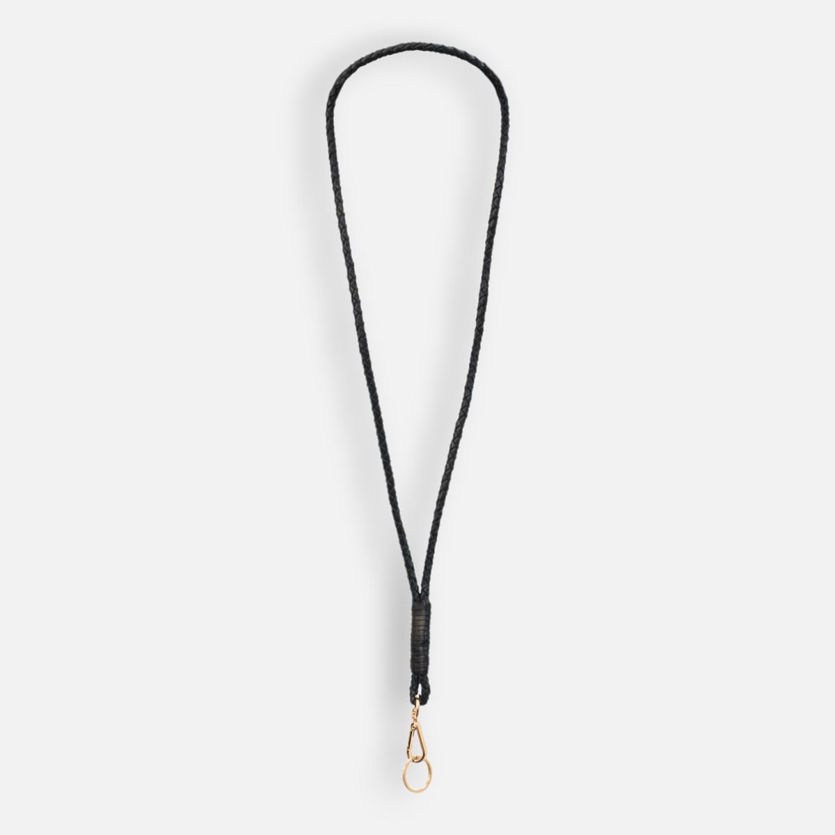 Leren hondenketting, zwart