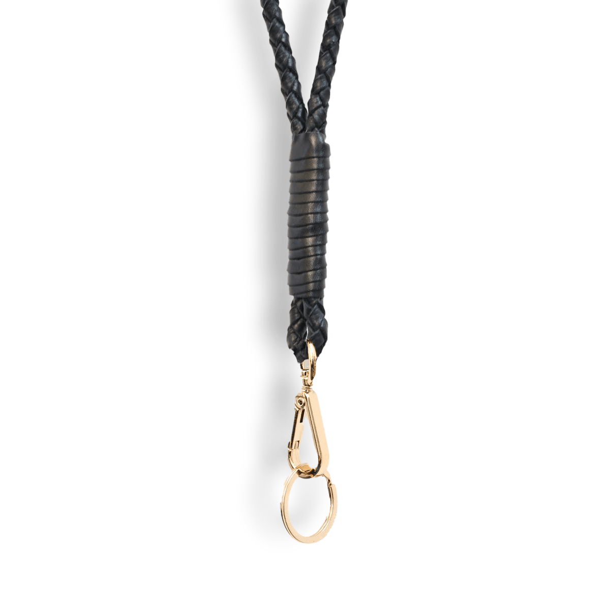 Leren hondenketting, zwart