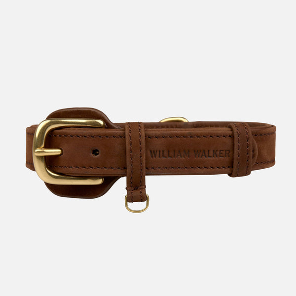 Collier pour chien en cuir nubuck résistant à l'eau