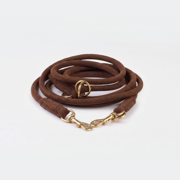 Laisse pour chien ronde en cuir (2,5 m)