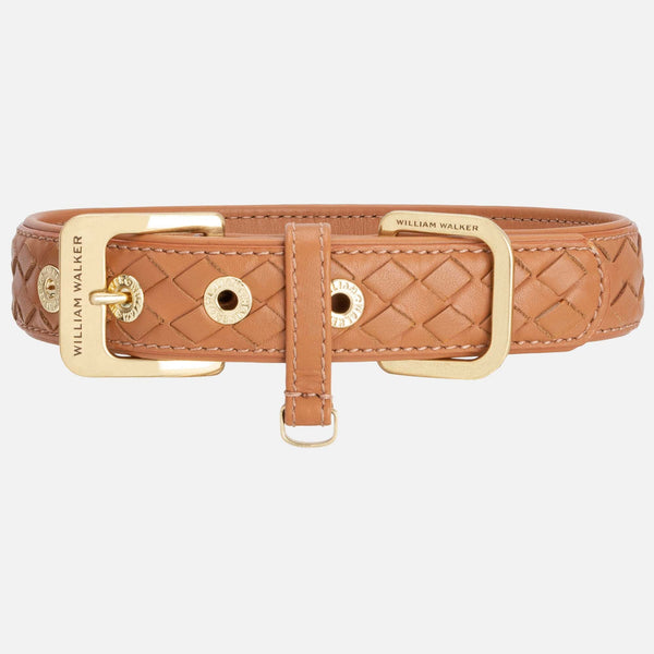 Collier pour chien en cuir Prestige Caramel (Marron)