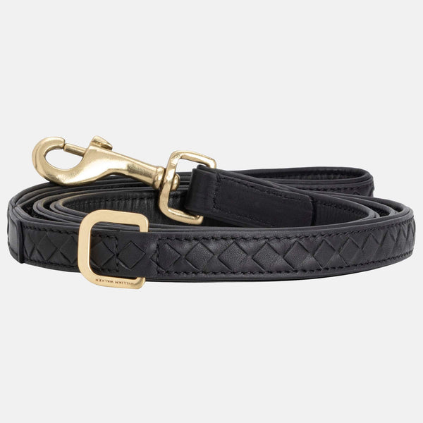 Laisse pour chien en cuir haut de gamme Prestige Nero (Noir)