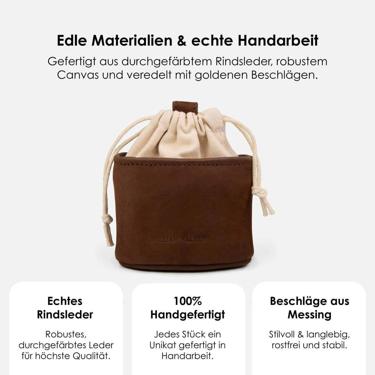 William Walker Treat pouch made from water-resistant nubuck leather