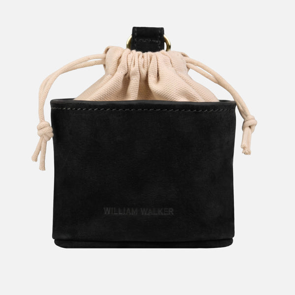 Sac à friandises en cuir nubuck hydrofuge Nero (Noir)