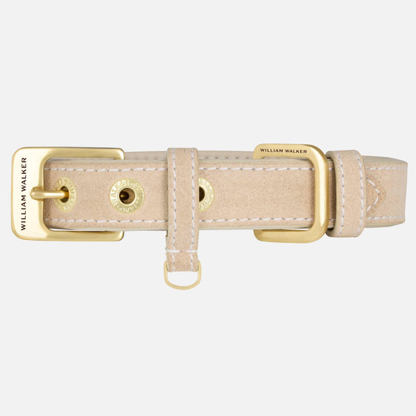Suede Dog Collar Almond (Beige)