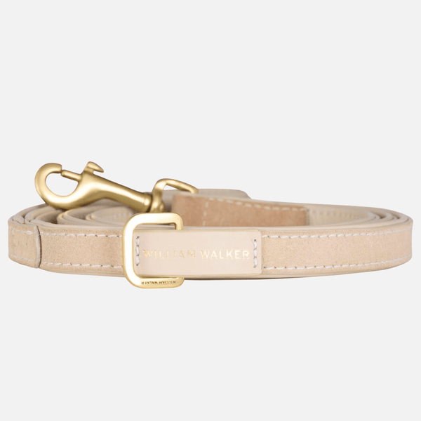 Premium Suede Dog Leash Almond (Beige)