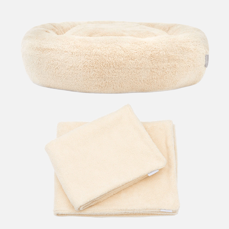 William Walker Bundle de lit rond pour chien Comfy Sand