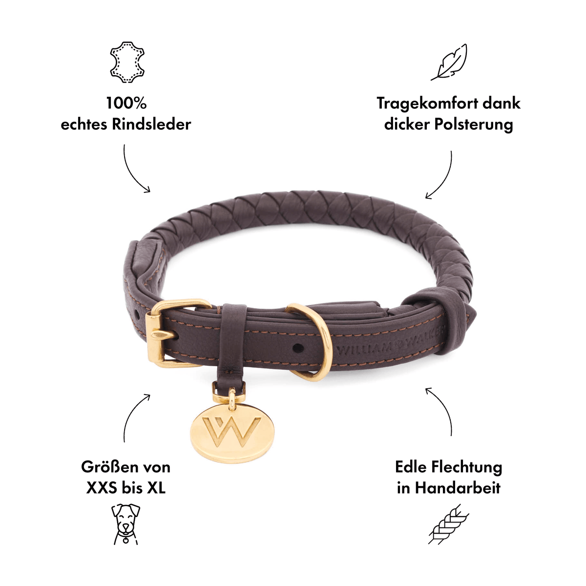William Walker Dog collar Twisted Earth